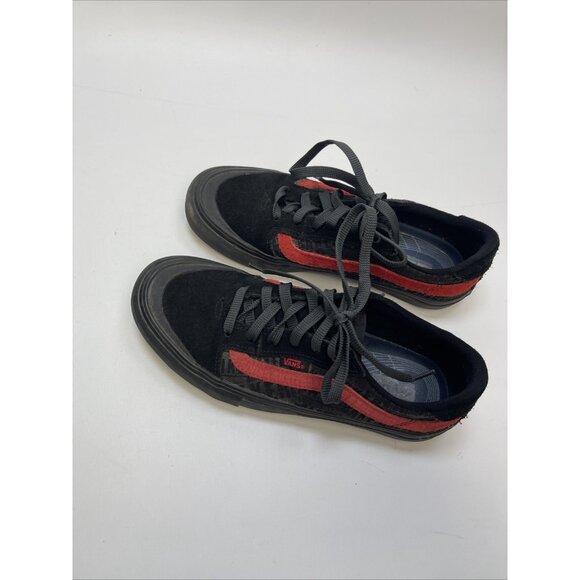 Vans Men’s Baker Style 112 Pro Skate Shoes Size 8 Black Red Suede Low Top Read - Picture 15 of 15